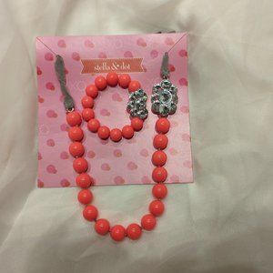 Stella and Dot girls Color crush statement necklace set